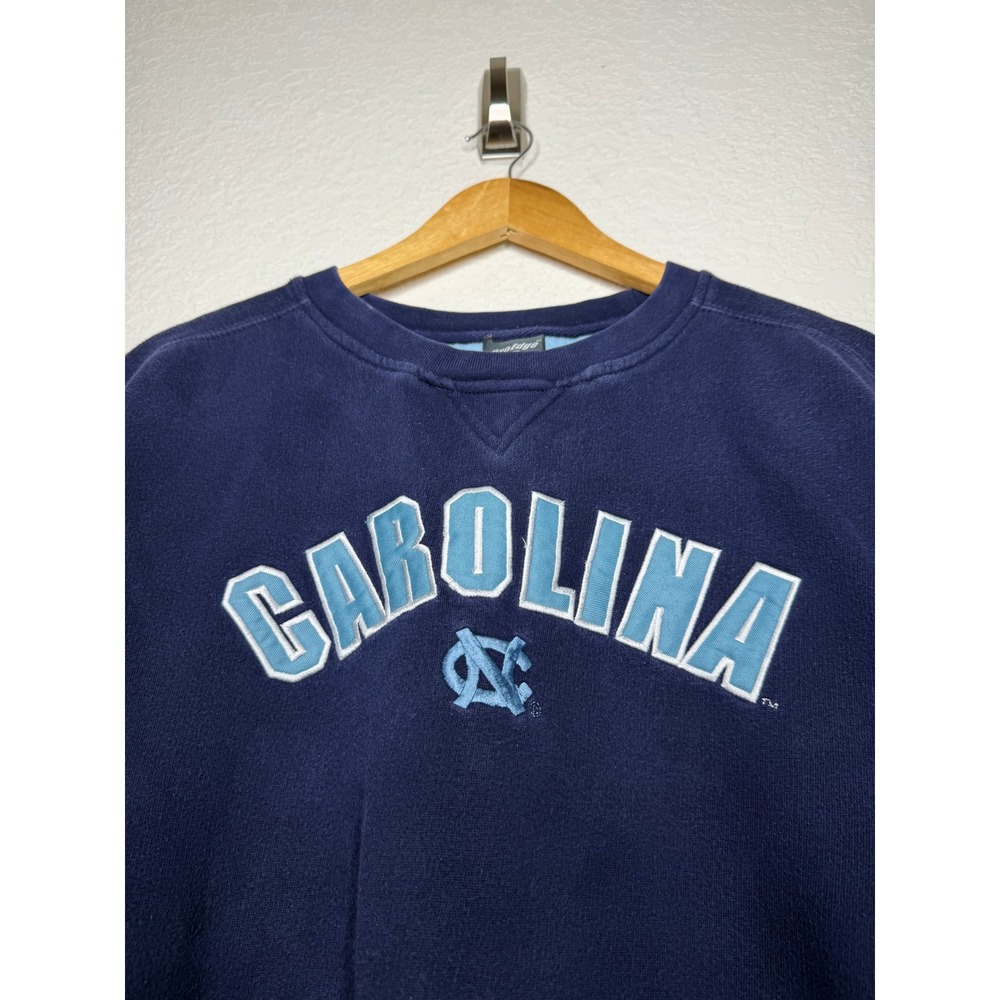ProEdge Carolina Crewneck Sweatshirt Navy Blue NC Embroidered Pullover XL